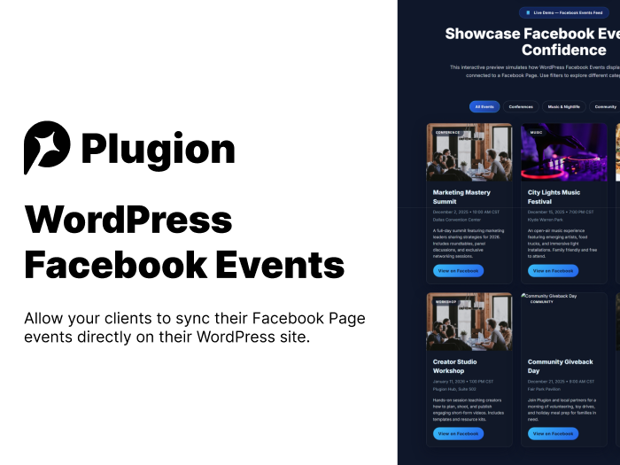 WordPress Facebook Events