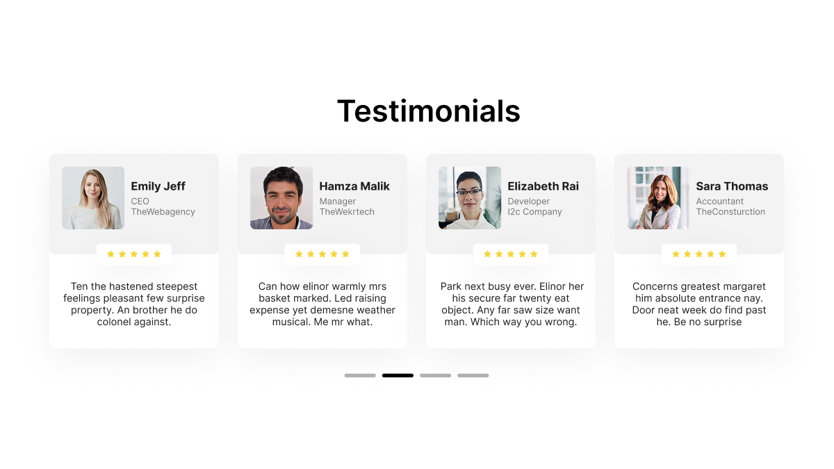 WordPress Testimonials Carousel screenshot 1